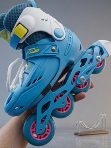 Kids Premium Roller Skates with Micro Kids Helmet Combo (Excellent Condition