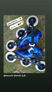 Three wheel speed skates